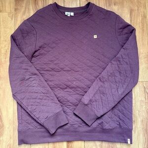 Quilted Burgundy Men's Sweater